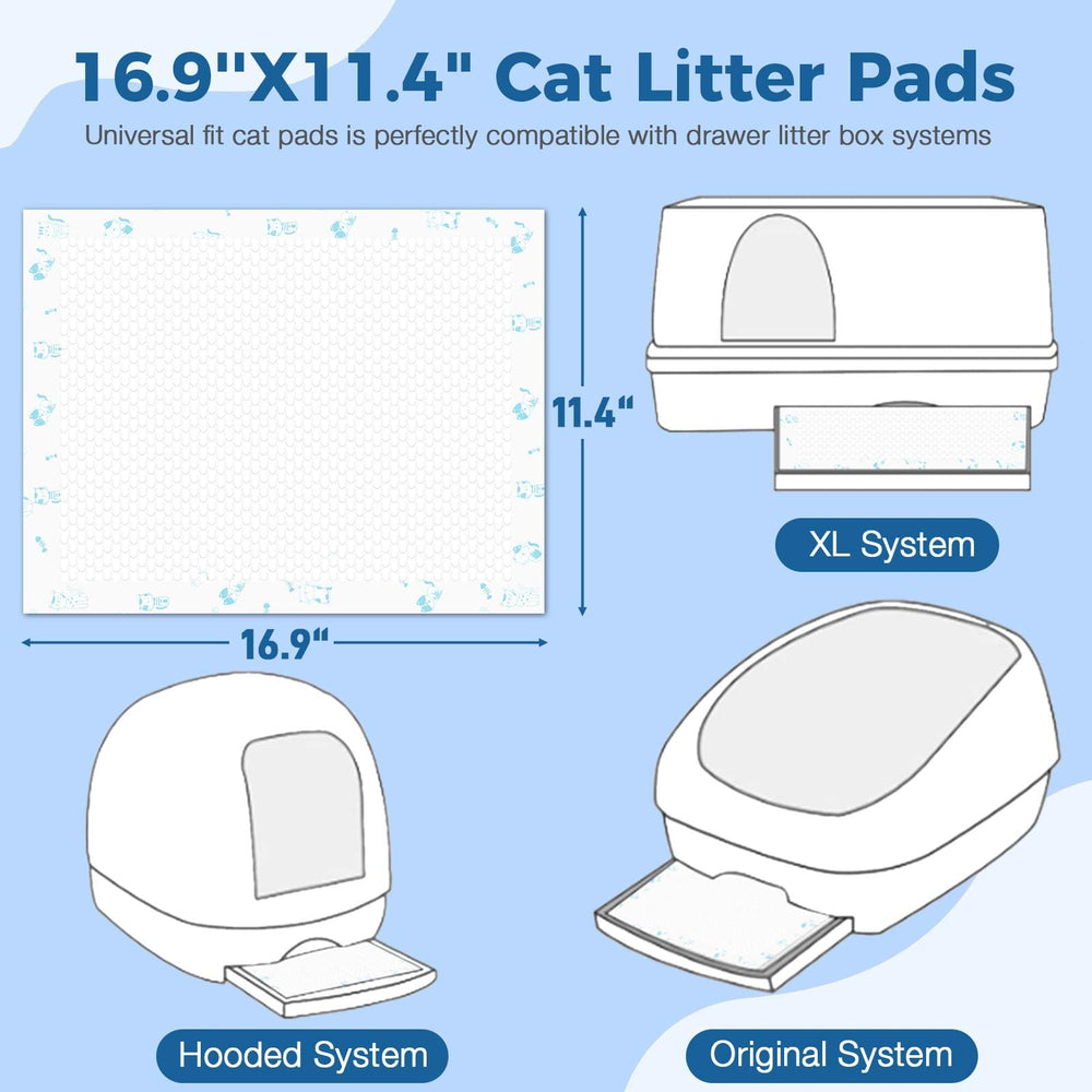 DOQVTIZAY cat pads disposable-cleanup—lift, toss, and replace for quick litter changes