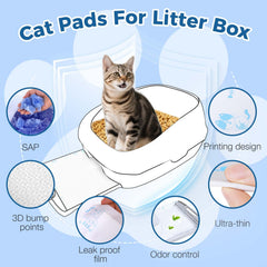 DOQVTIZAY cat pads odor-control 3D bump points—accelerates diffusion to keep space fresher