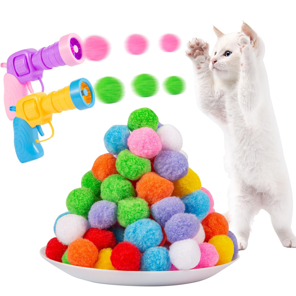 Dorhui interactive cat ball launcher close-up showing simple press-to-launch design.