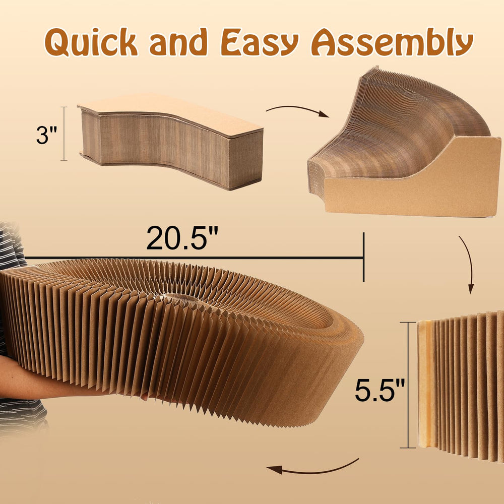 Dosanlues cat scratcher lounge bed supports up to 25 lb for indoor cats