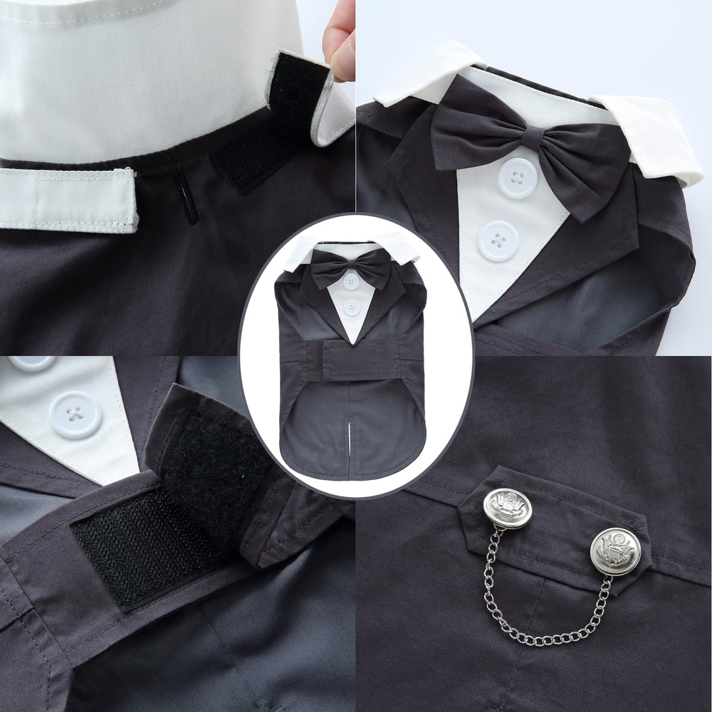 DOTEYAYP Puppy Tuxedo size-friendly fit for small breed dogs under 22 lb.
