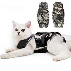 DOTON cat recovery suit back-closure eases on/off while securing post-op wear