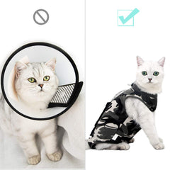 DOTON cat recovery suit litter-box friendly design supports bathroom use after surgery