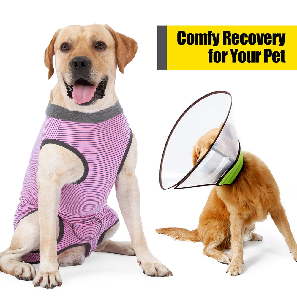 Dotoner dog recovery suit pink suitable for various pets and sizes