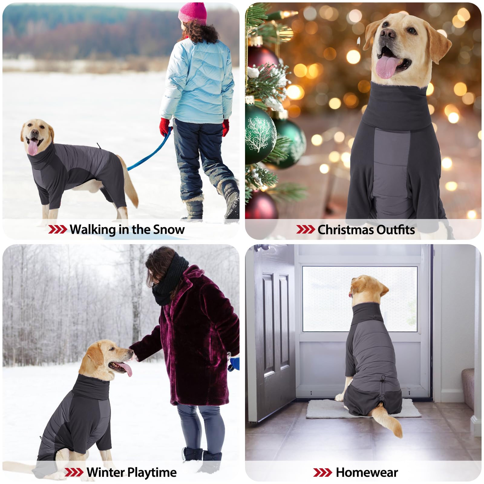 Dotoner dog sweater elastic belly band for secure fit.