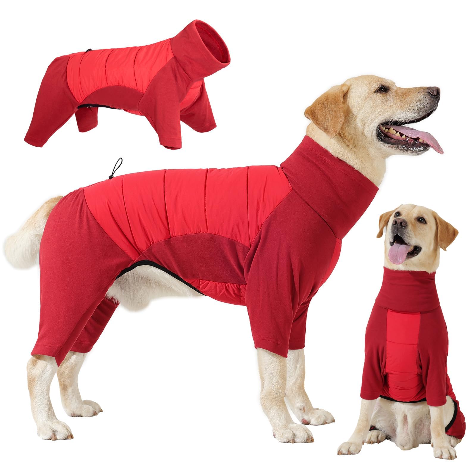 Dotoner dog sweater leash-opening lets you clip a harness quickly on chilly walks.