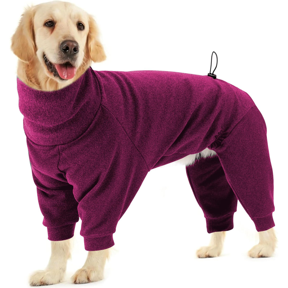 Dotoner pullover dog sweater high-collar leash-hole promotes flexible movement during walks