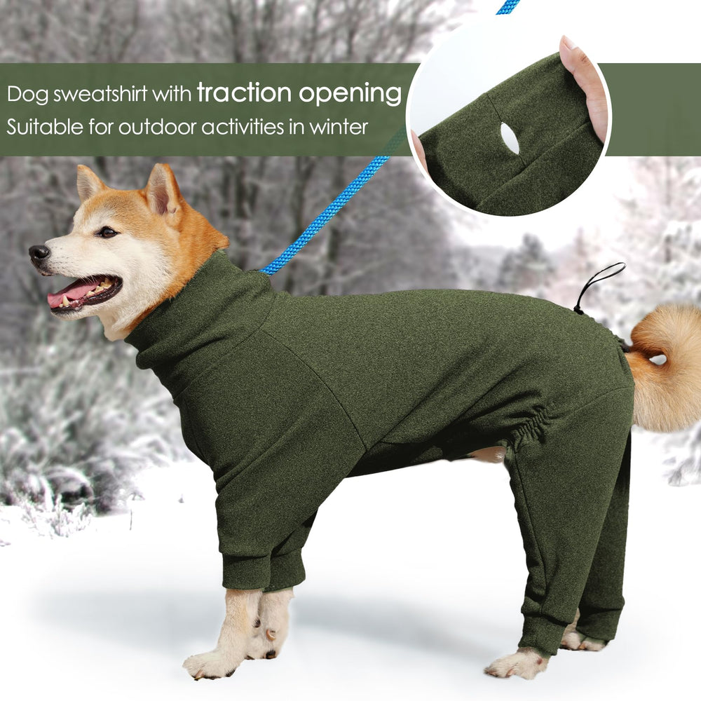 Dotoner pullover dog sweater leash hole design for easy leash attachment