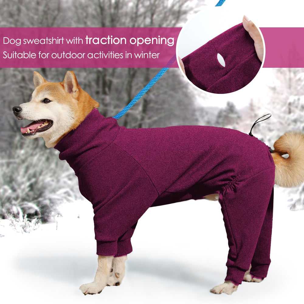 Dotoner pullover dog sweater warm full-body coverage for cold outdoor days