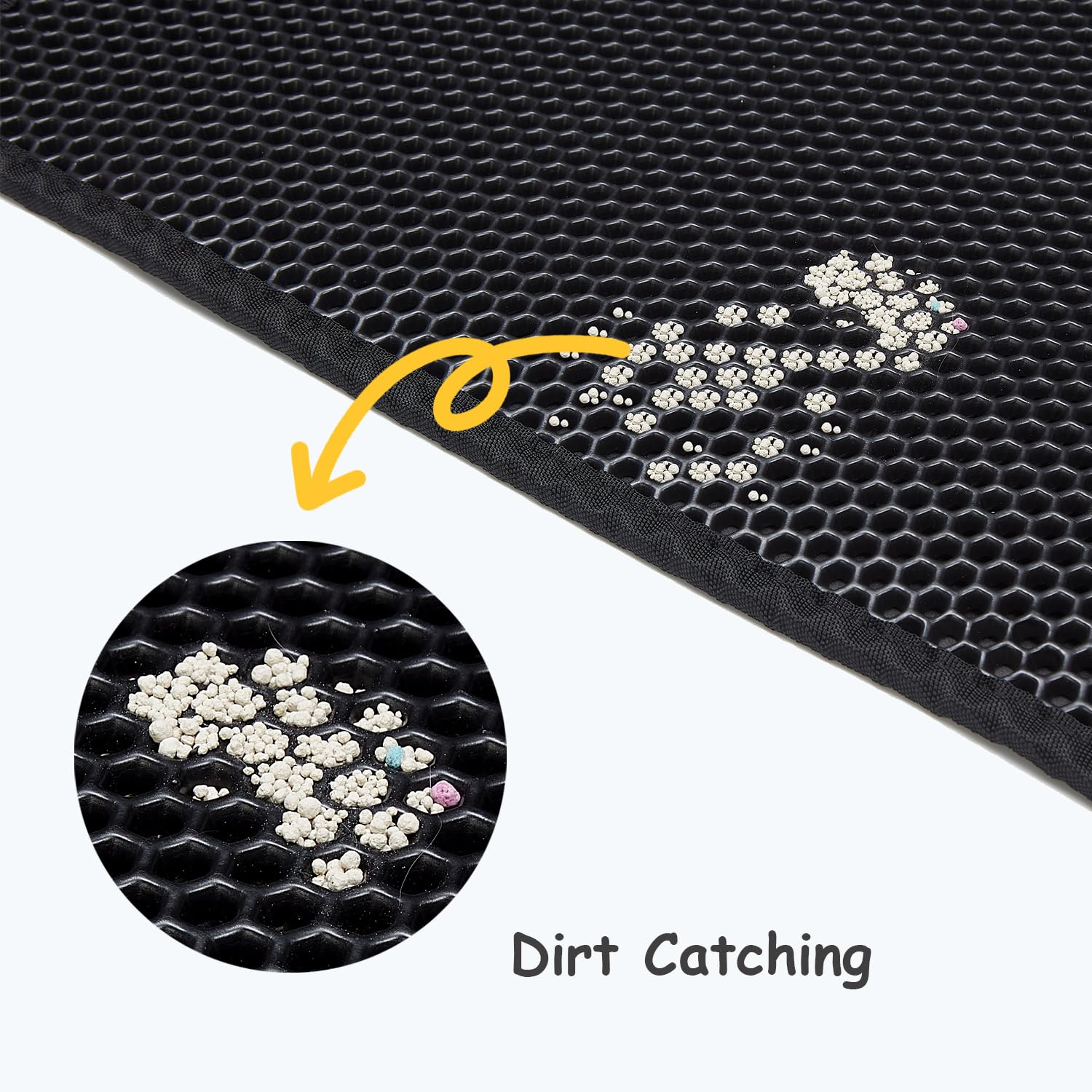 DOTPURFECT Non-slip surface keeps the mat in place during use.