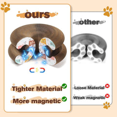 DoubleCare Magic Organ bones-form scratcher promotes stretching and interactive feline play.
