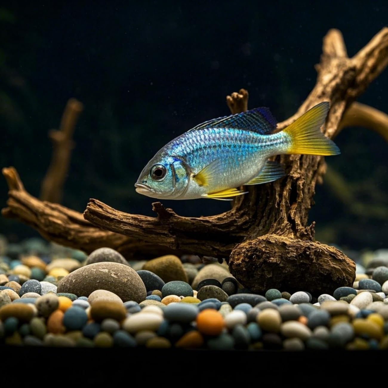 DoubleWood driftwood aquarium hardscape piece enhances Betta or shrimp setups