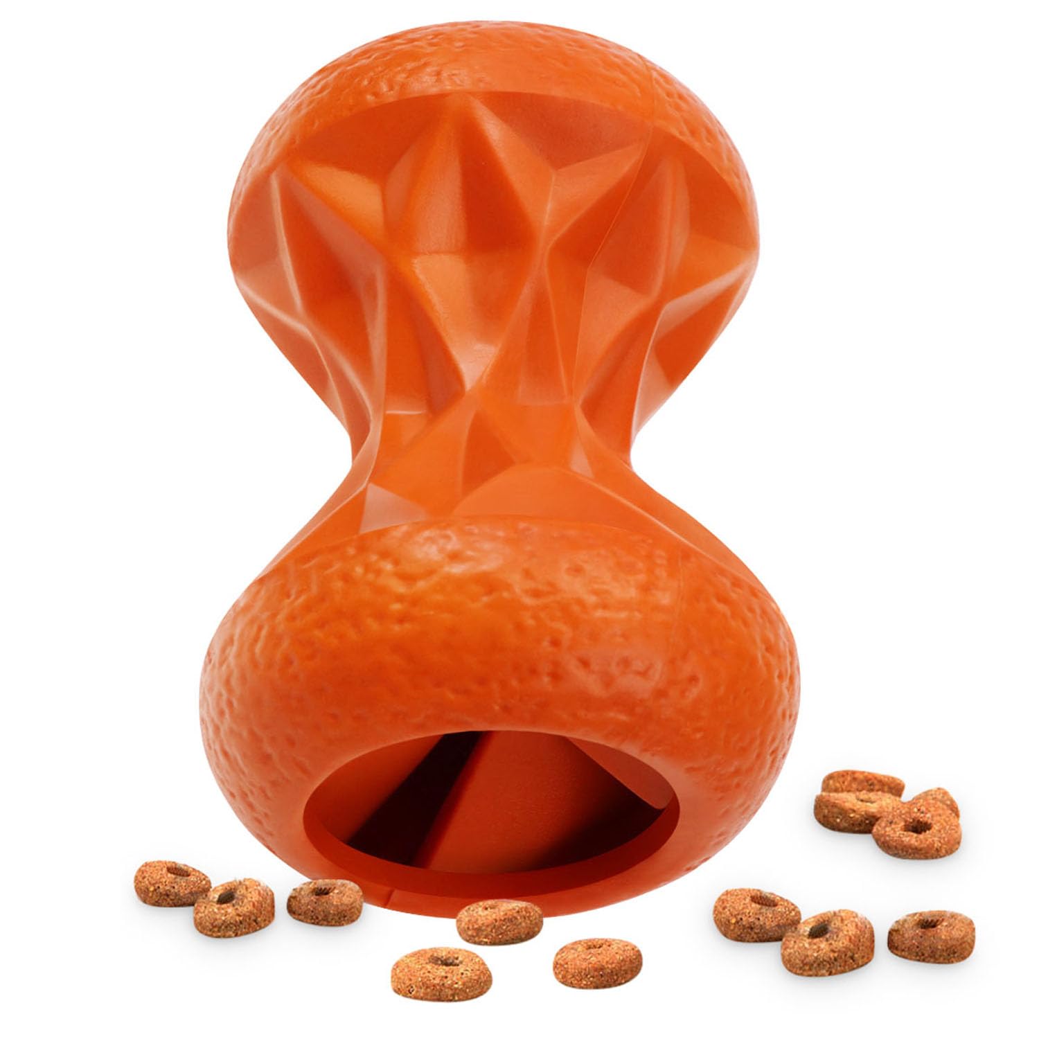 Doudele large durable rubber chew toy for aggressive chewers in action highlight a tough chew session