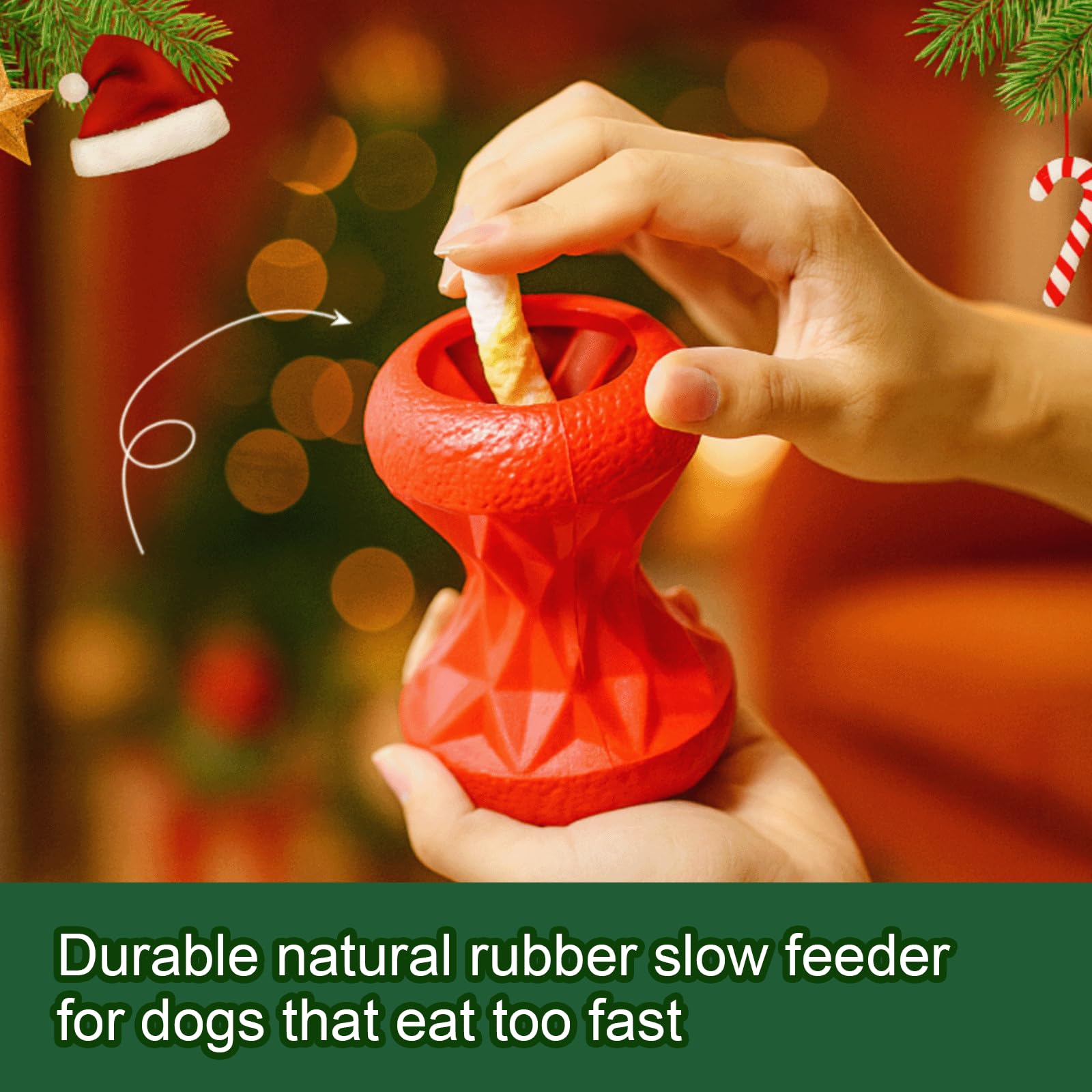 Doudele slow-feeder design promoting longer mealtime and mindful chewing