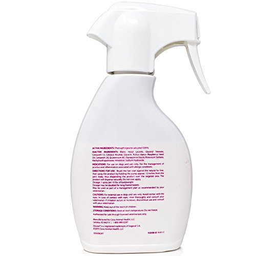Douxo Calm Allergy Microemulsion spray demonstrates diffusion into the skin surface.