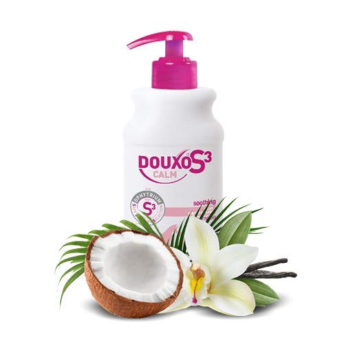 Douxo S3 Calm hypoallergenic fragrance image conveys mild skin-friendly scent.