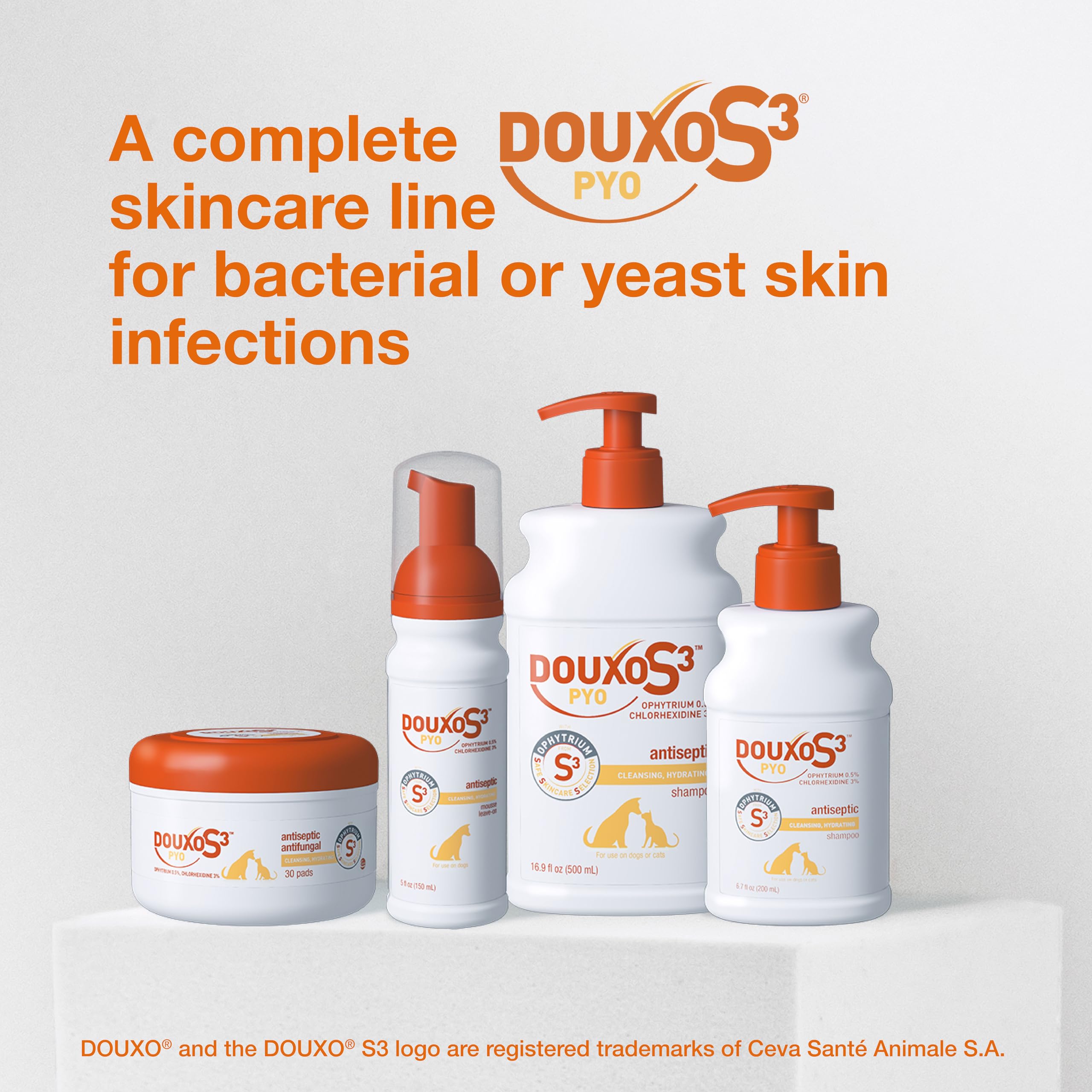 Packaging notes Douxo S3 Pyo Pads are free from dyes and harsh additives.