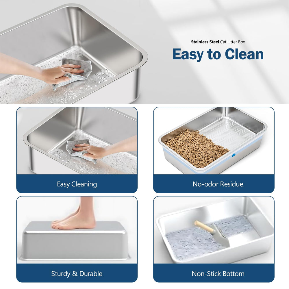 Dowanoqo extra-large litter box fits big cats and multi-cat households