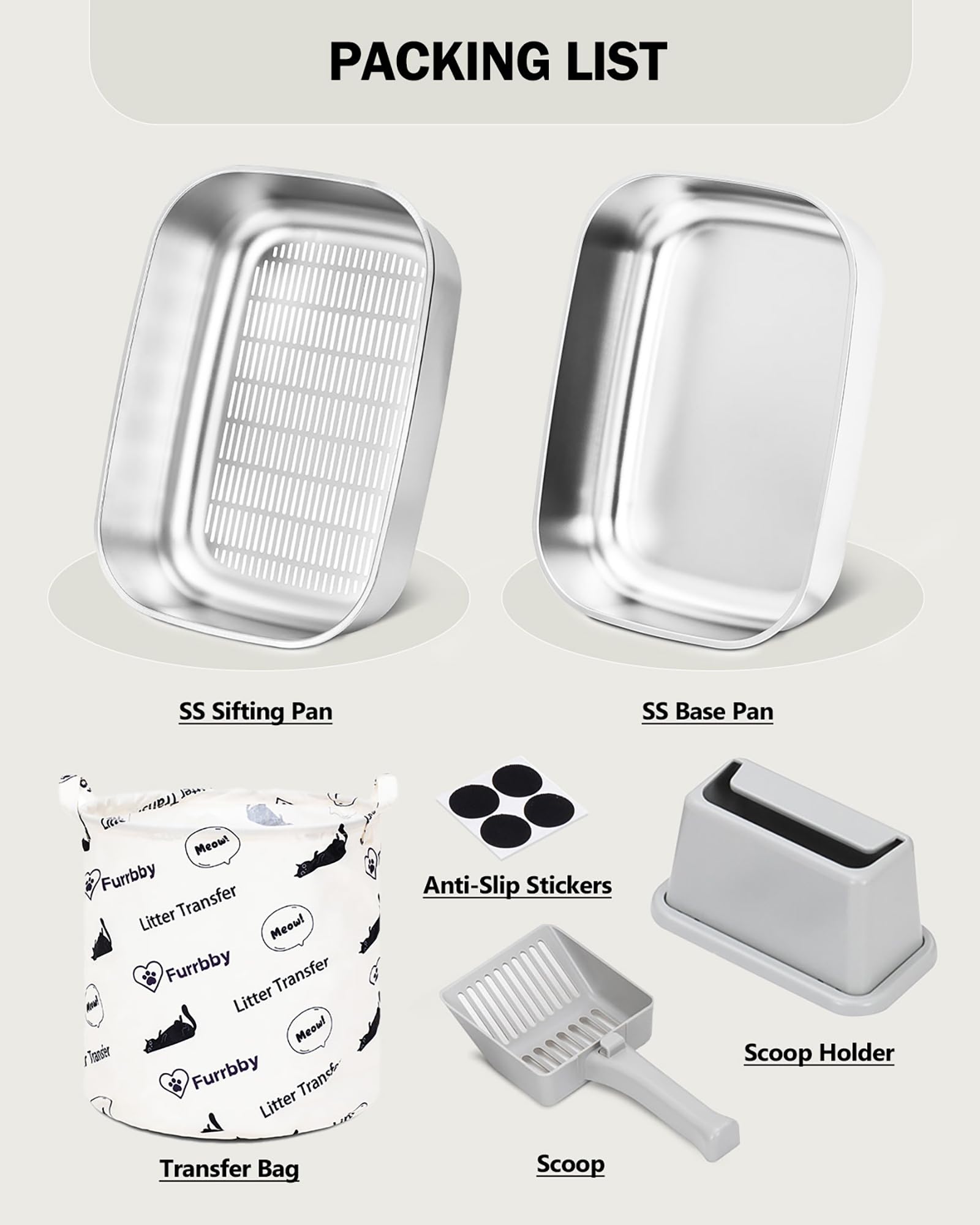 DOWANQO transfer bag included for tidy transport and disposal