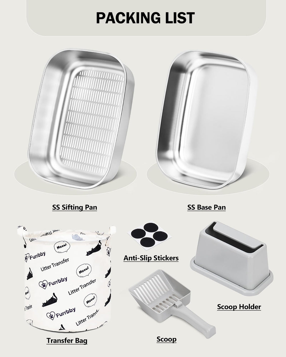 DOWANQO transfer bag included for tidy transport and disposal