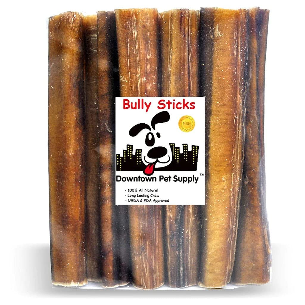 Downtown Pet Supply jumbo bully sticks for aggressive chewers in homes and yards.