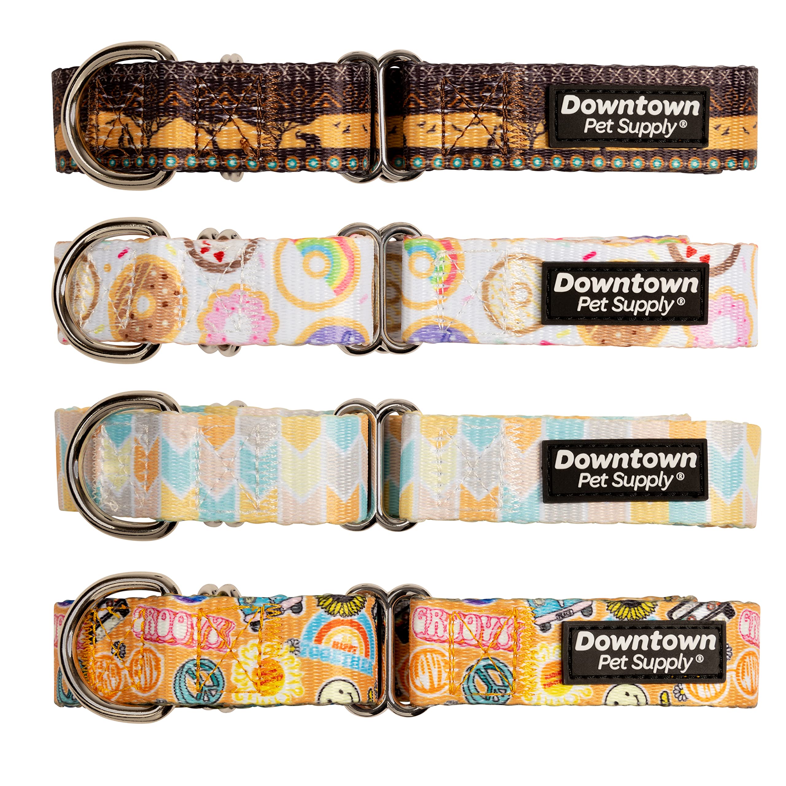 Downtown Pet Supply collar martingale florales, tapizado suave y patrón atractivo para diario