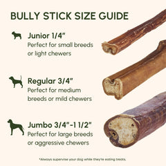 Downtown Pet Supply low-odor bully stick close-up showing odor-reducing chew sessions.