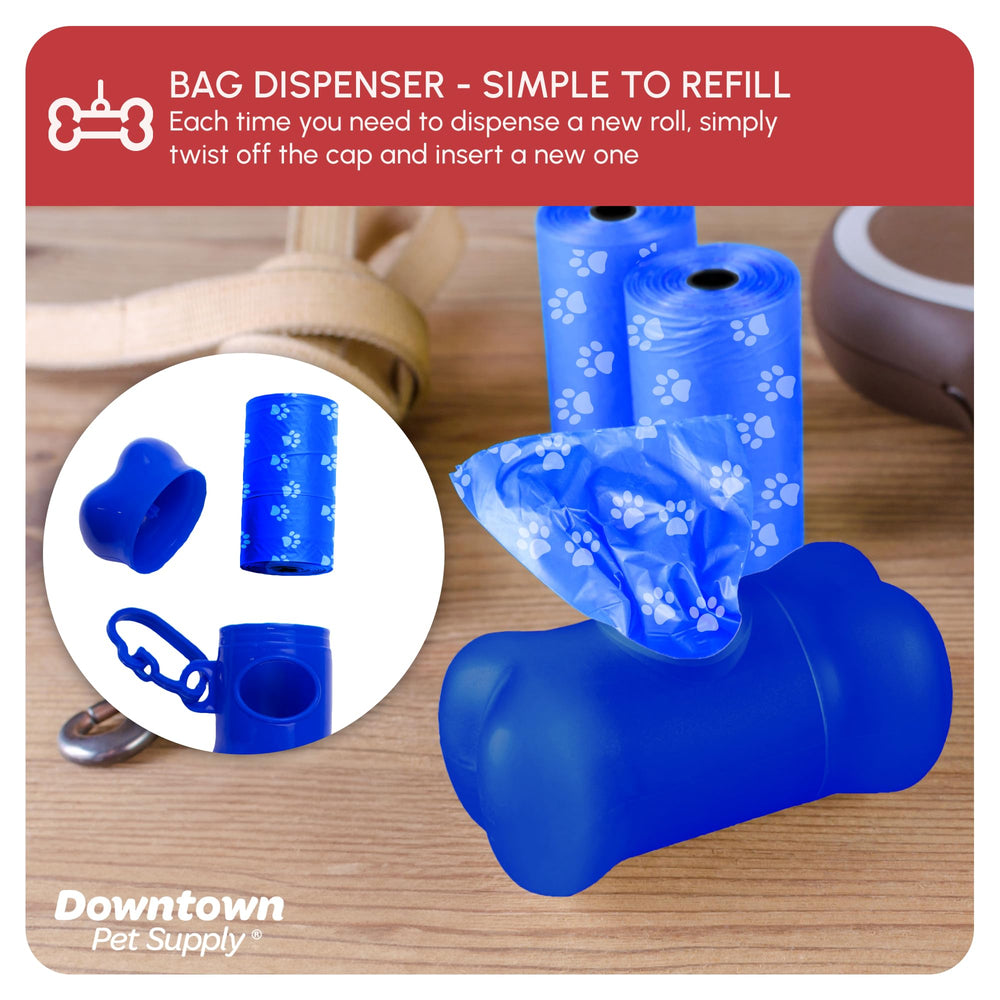 Downtown Pet Supply paw-prints design adds personality to dog-care routines.