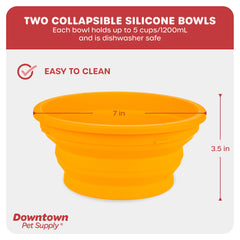 Downtown Pet Supply raised dog bowl 5 cups capacity suits medium to large dogs.