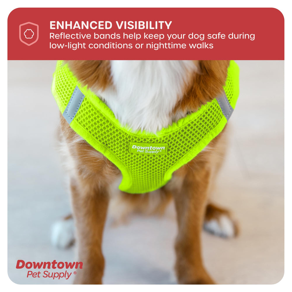 Downtown Pet Supply sizing-chart reference image helps correct step-in-harness fit.
