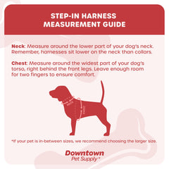 Downtown Pet Supply Step-in Harness with reflective trim improves visibility during evening walks