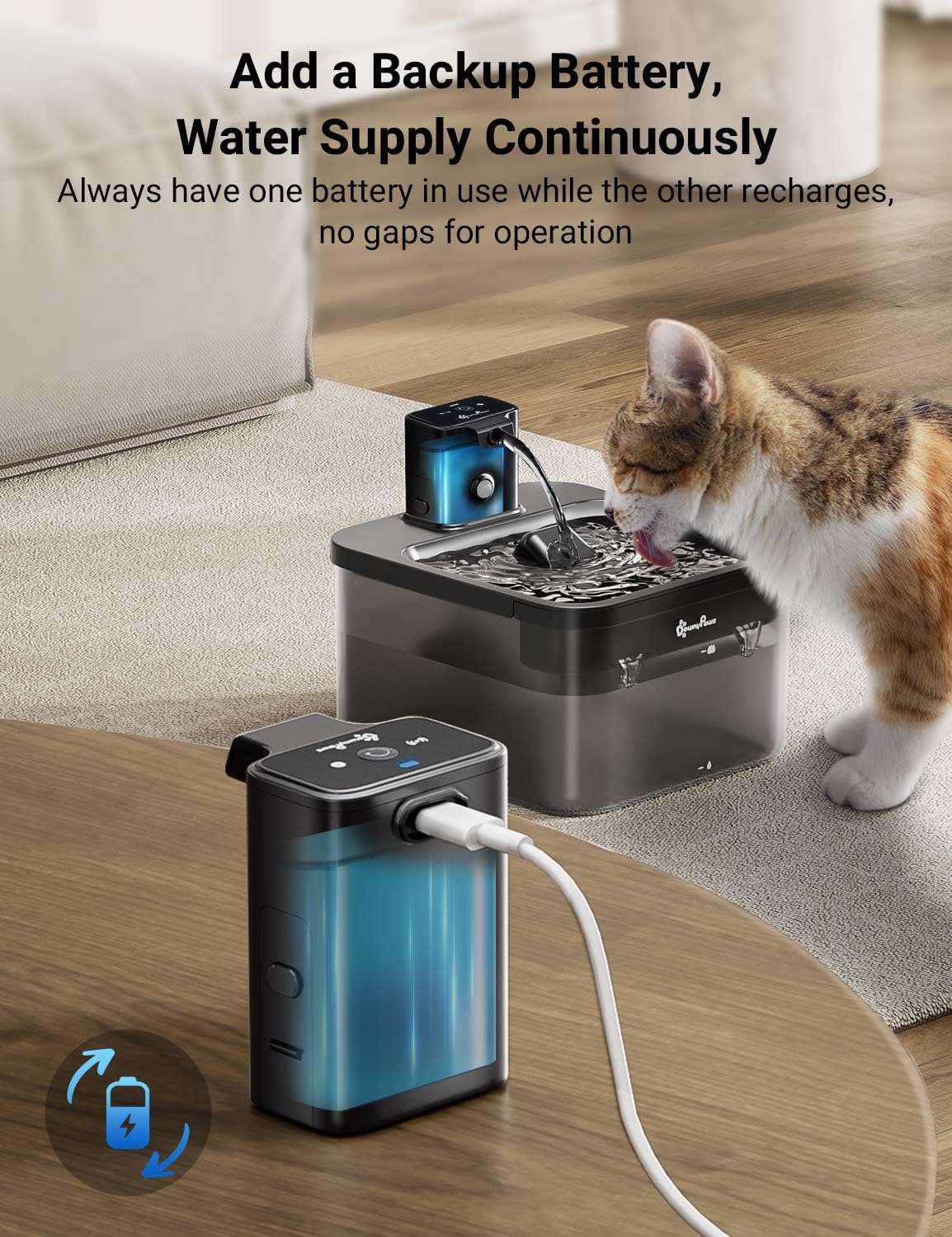 DownyPaws battery compartment compact design suited for indoor spaces