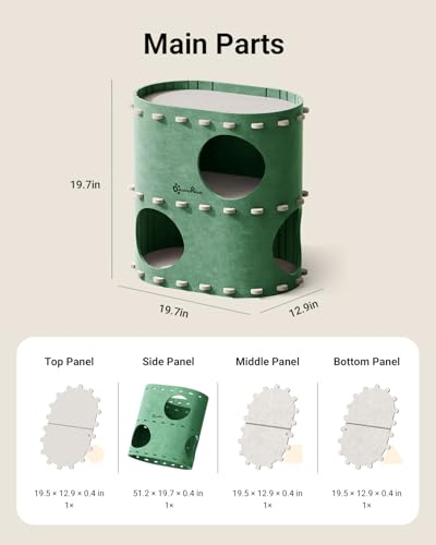 DownyPaws Castle Cat House 22lb capacity for lively felines