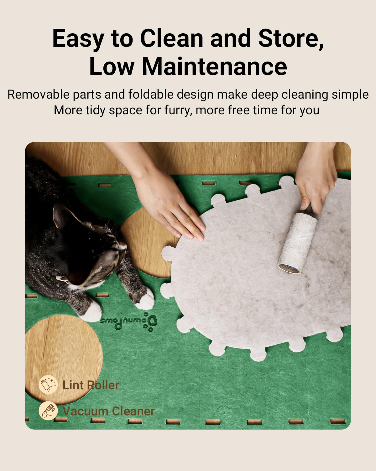 DownyPaws Castle Cat House foldable design for easy storage