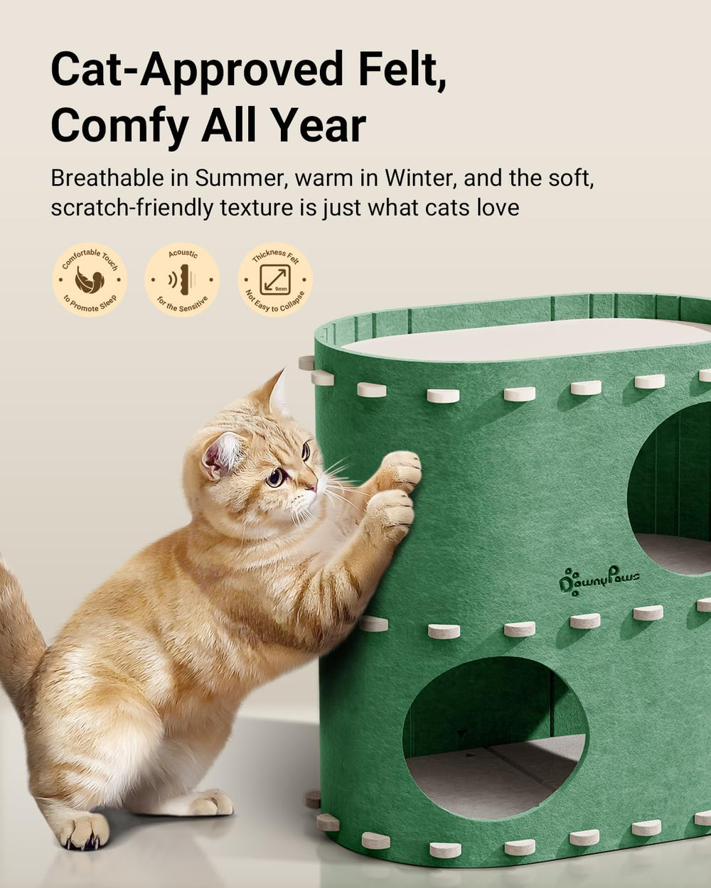 DownyPaws Castle Cat House midlevel hideout for shy cats