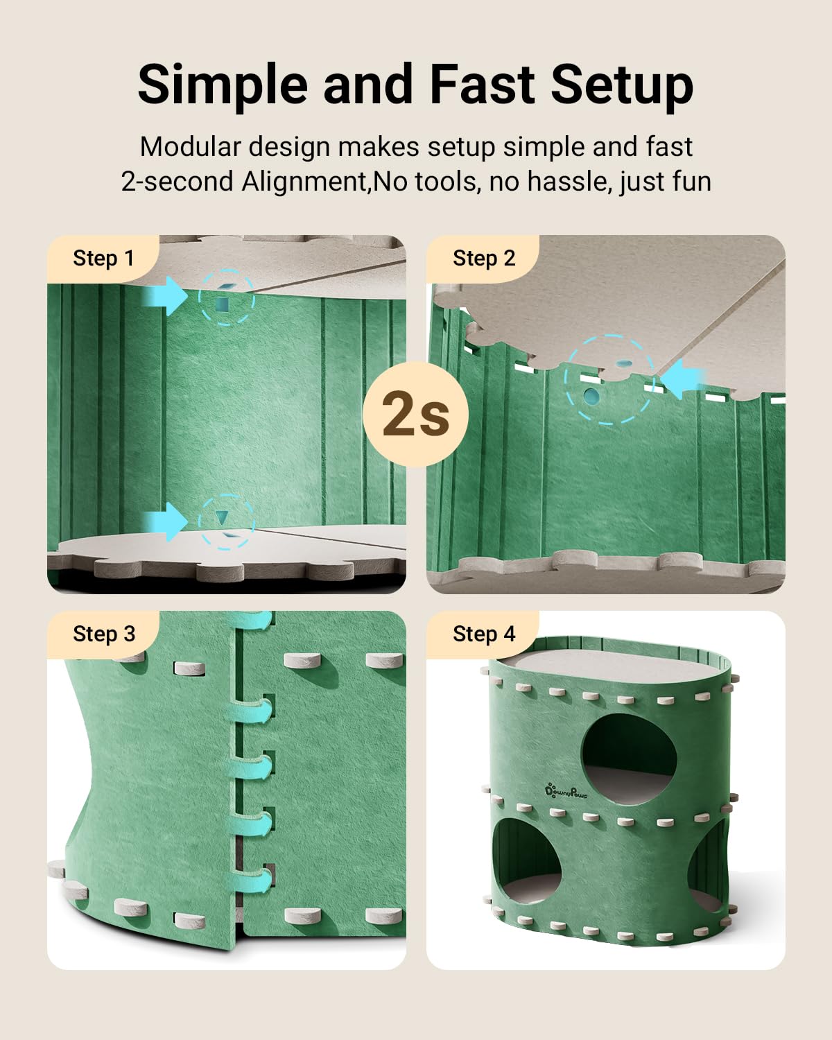 DownyPaws Castle Cat House multi-cat haven for harmony