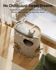 DownyPaws cat house multi-cat haven—spacious split zones for private time and play.