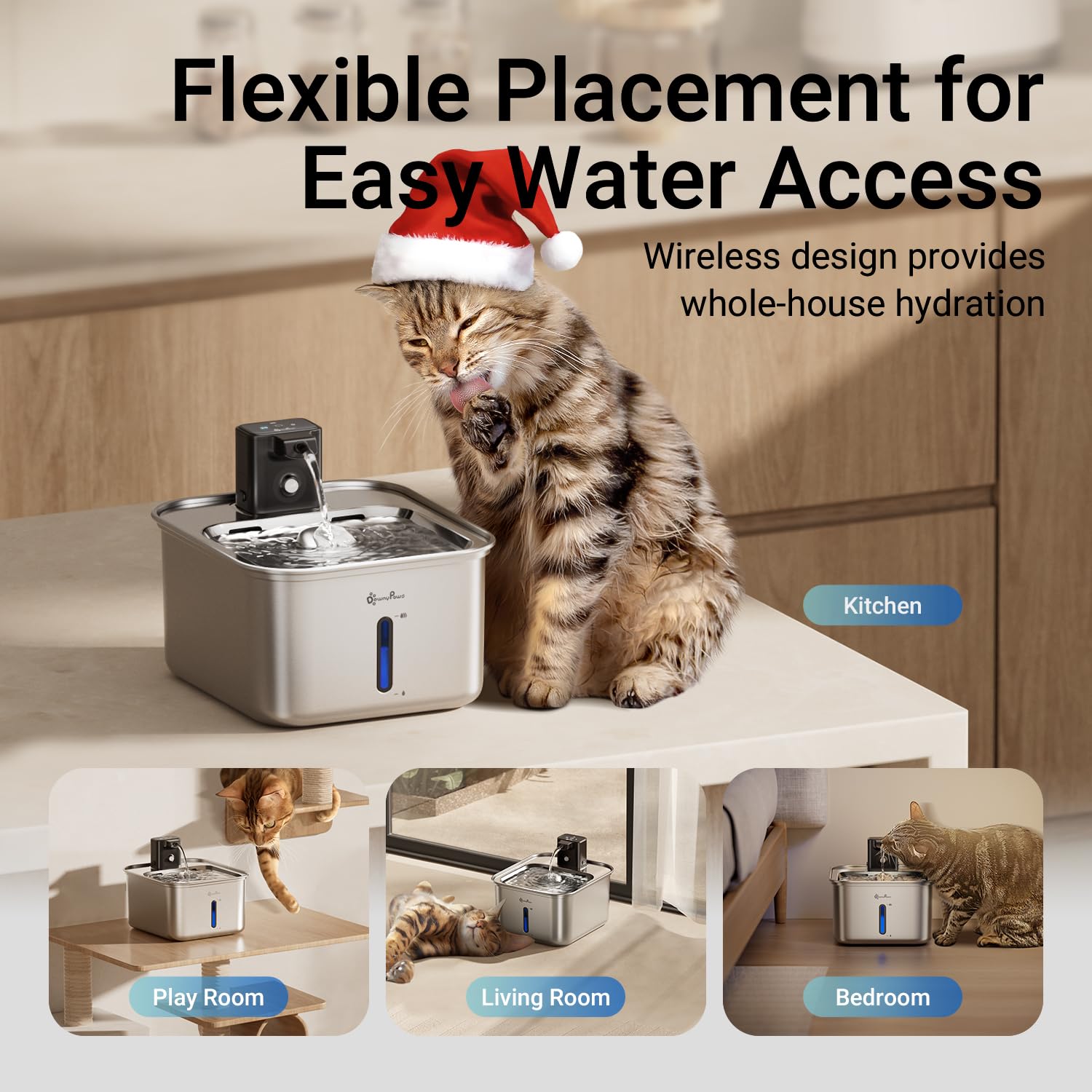 DownyPaws FurSink motion sensor activates drinking flow.