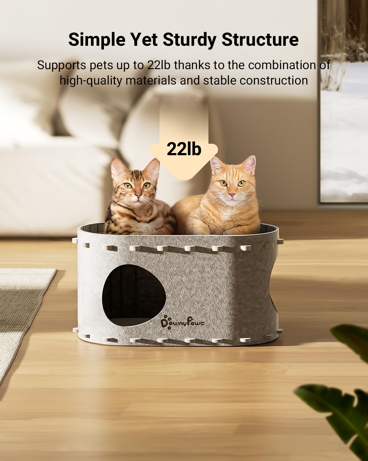 DownyPaws PeekaPurr 360-degree enclosure provides secure retreat