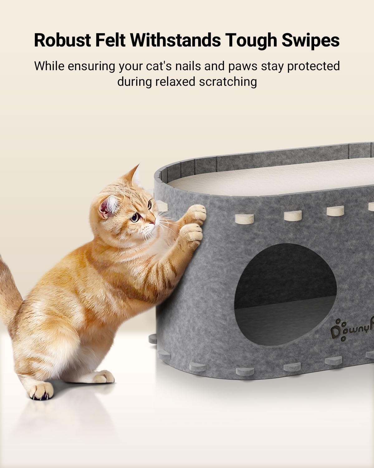 DownyPaws PeekaPurr compact footprint fits small spaces
