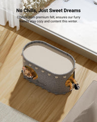 DownyPaws PeekaPurr cave with dual openings for peek-a-boo play