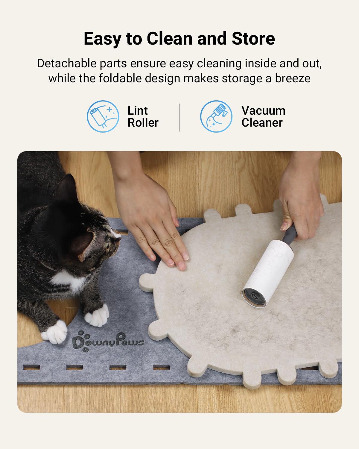 DownyPaws PeekaPurr hard-wearing felt resists scratching
