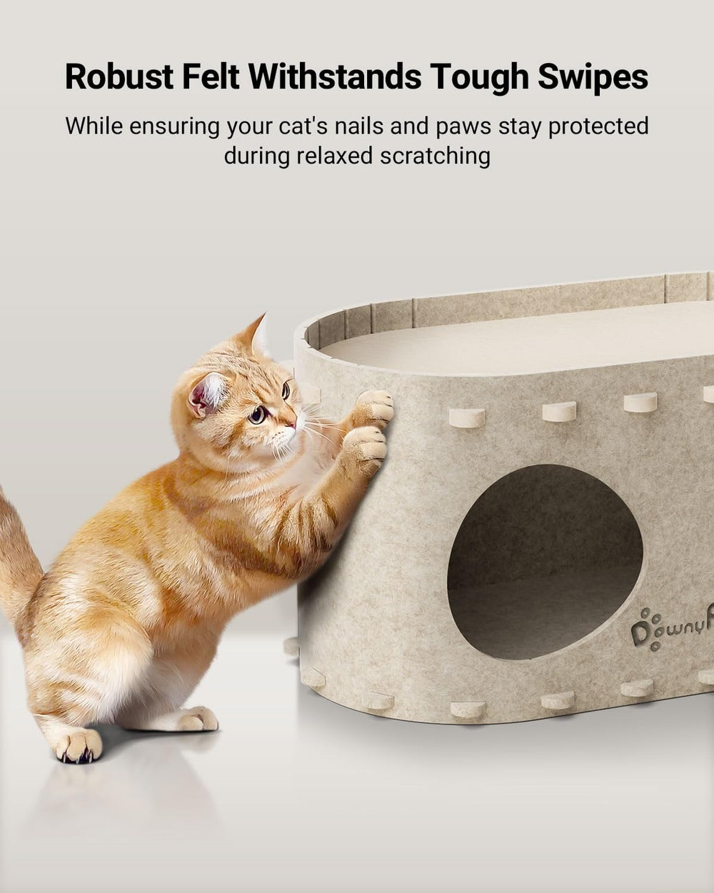 DownyPaws PeekaPurr sturdy structure built to last for active cats and safe jumping.