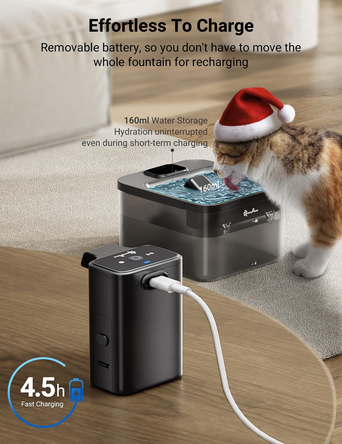 DownyPaws quiet operation at 30dB ensures peaceful animal-friendly setup