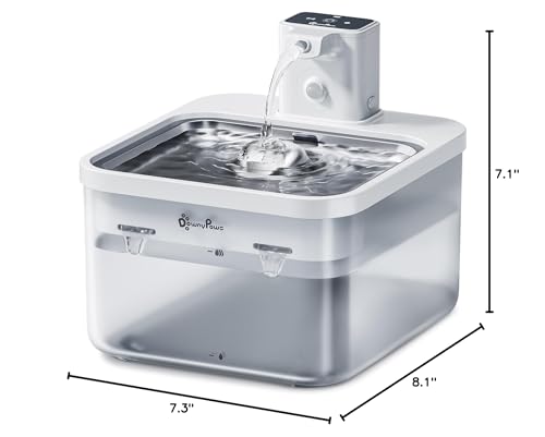 DownyPaws water fountain kitchen corner setup showing convenient placement