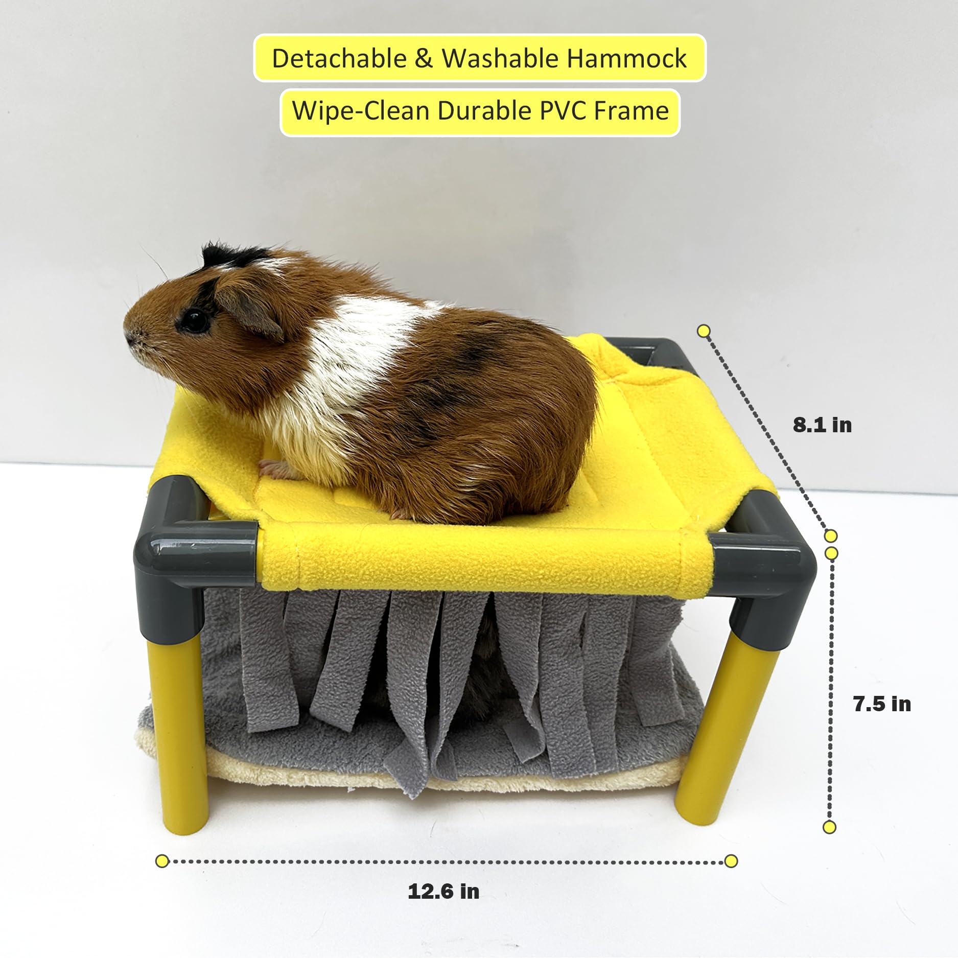 DOZZOPET guinea pigs bunk bed dimensions show small and large options