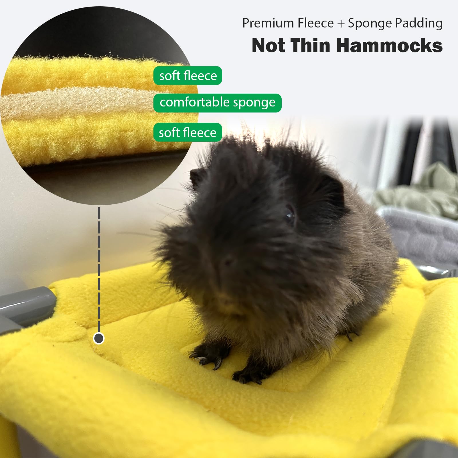 DOZZOPET guinea pigs bunk bed durable fleece and stands for lasting stability