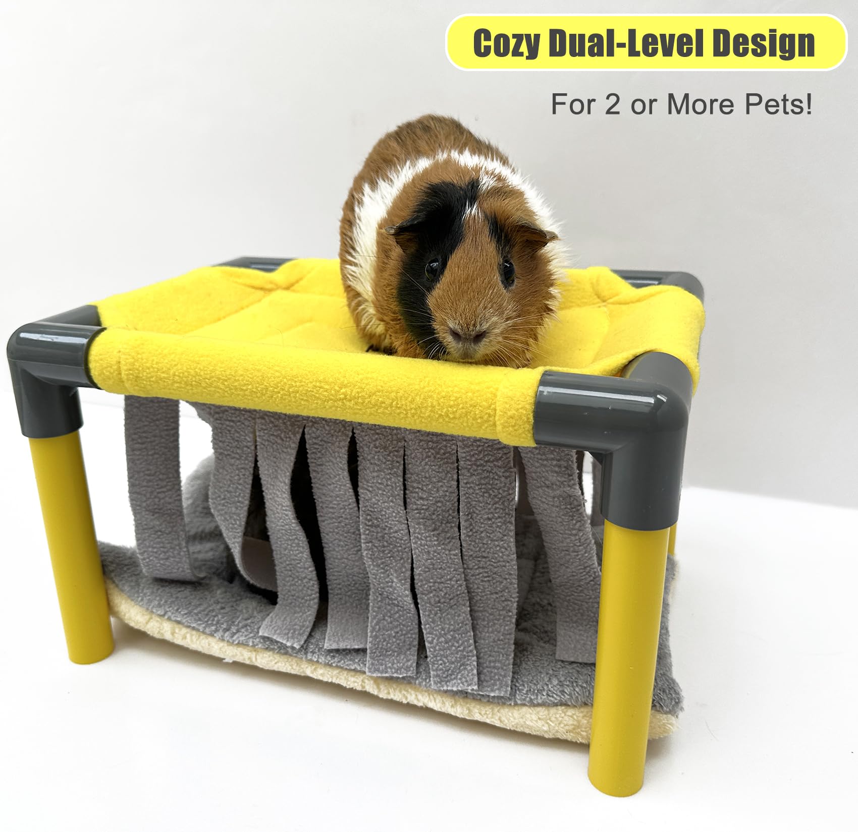 DOZZOPET guinea pigs bunk bed fleece forest hideout with privacy