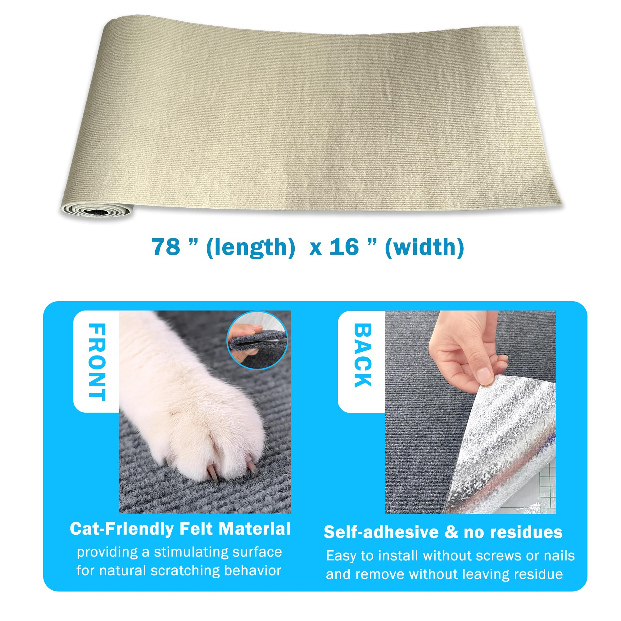 DOZZOPET mat installed on a cat tree post for wear replacement.