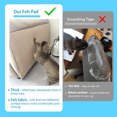 DOZZOPET scratch mat cut to fit a furniture corner.